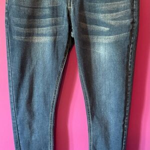 Red Bottoms Blue Skinny Jeans